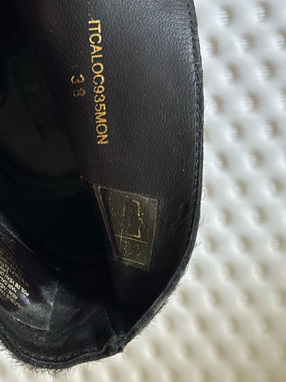 Burberry Prorsum Benton Pony Hair Wedge Ankle Boots Black EU 38